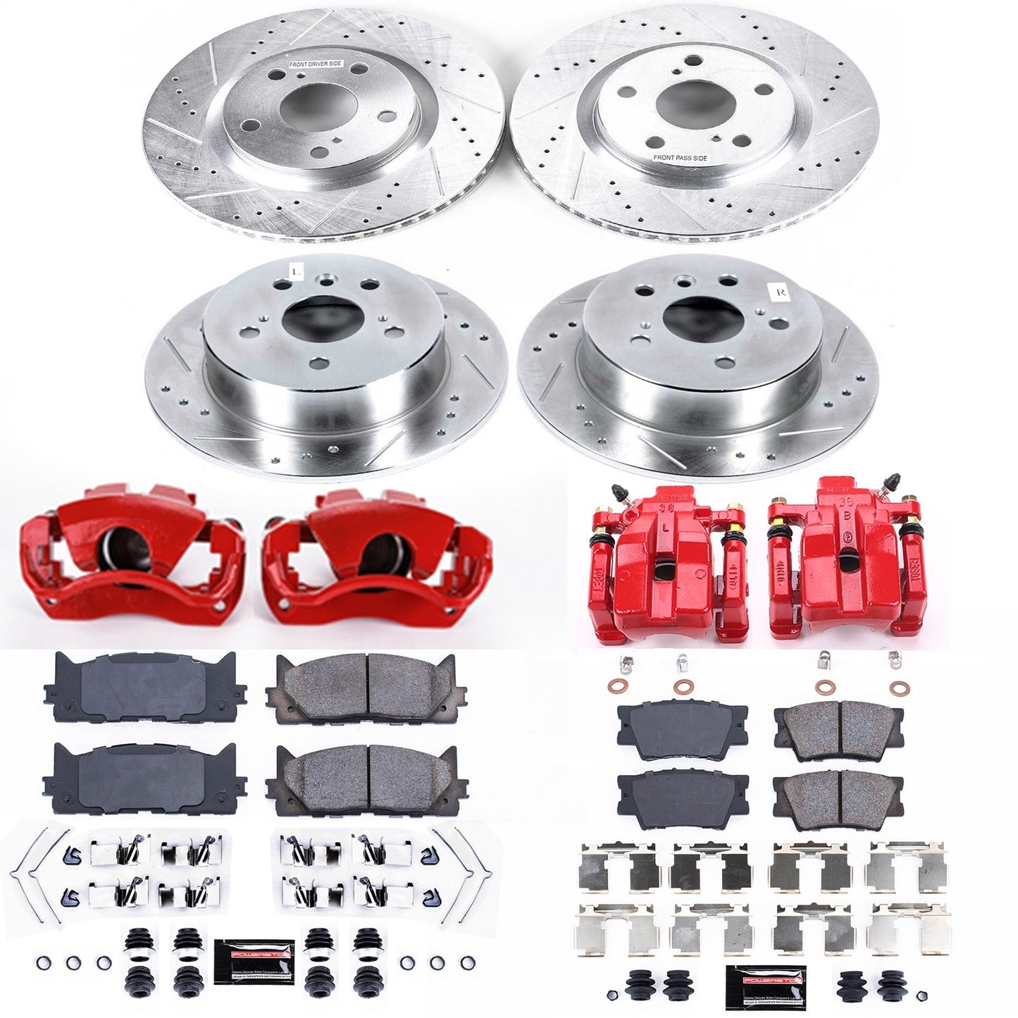 PowerStop Front & Rear Z23 Evolution Sport Brake Kit with Calipers | 2013–2018 Lexus ES300h (KC6480)