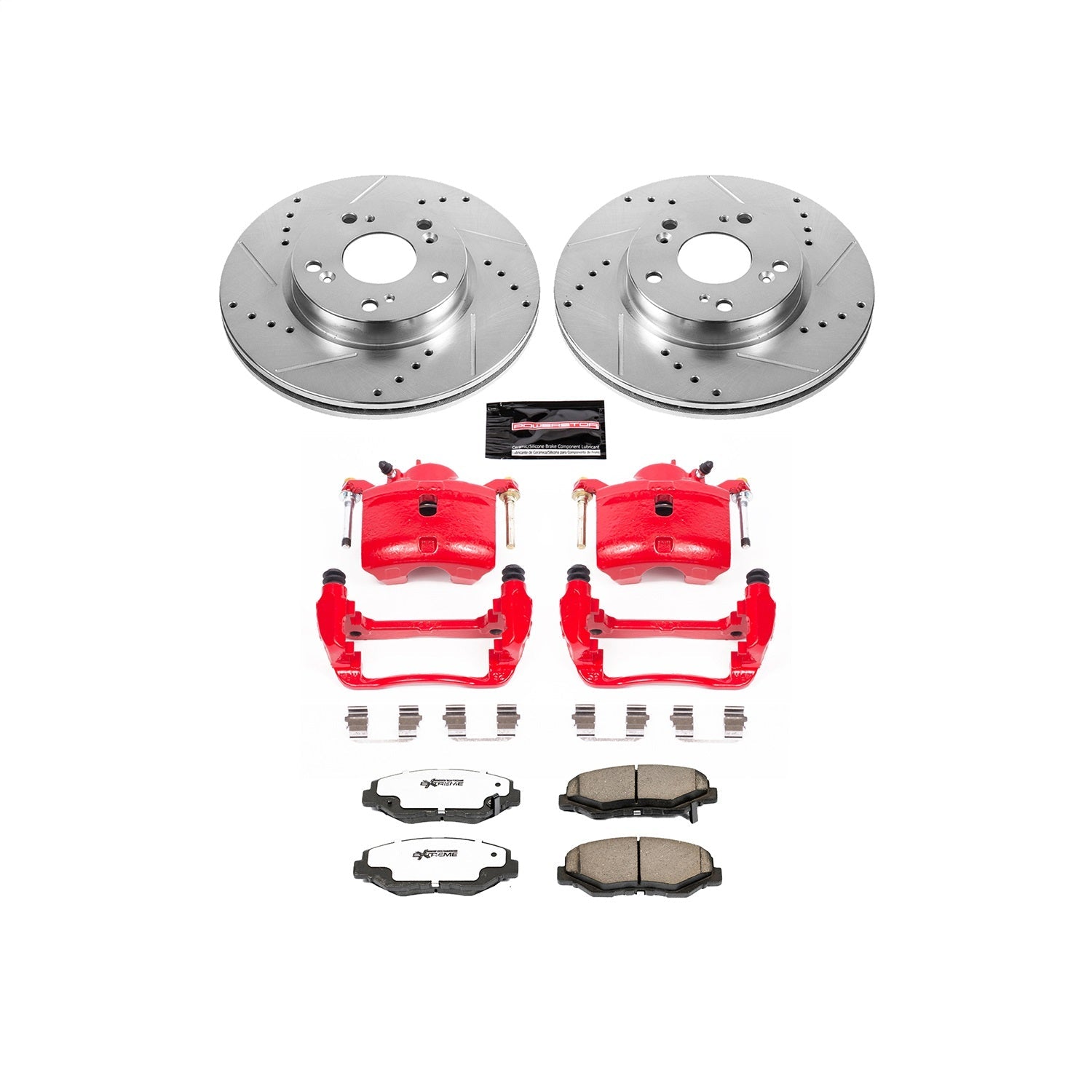 PowerStop Front Z26 Street Warrior Brake Kit with Calipers | 2013 Acura ILX (KC6490-26)