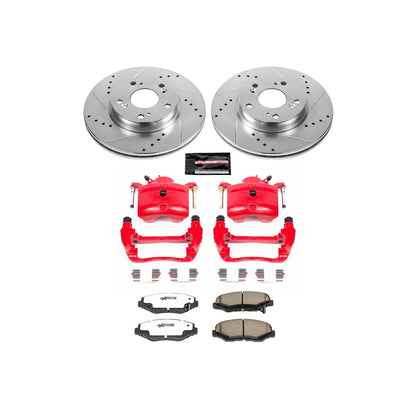 PowerStop Front Z26 Street Warrior Brake Kit with Calipers | 2013 Acura ILX (KC6490-26)