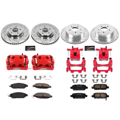 PowerStop Front & Rear Z23 Evolution Sport Brake Kit with Calipers | 2014–2018 Infiniti QX60 (KC6497)