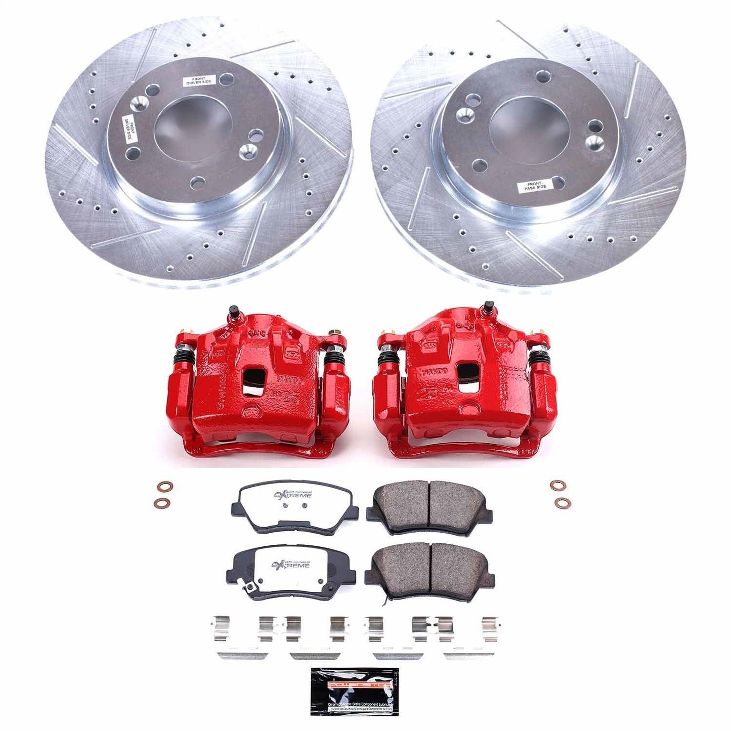 PowerStop Front Z26 Street Warrior Brake Kit with Calipers | 2011–2016 Hyundai Elantra (KC6503-26)