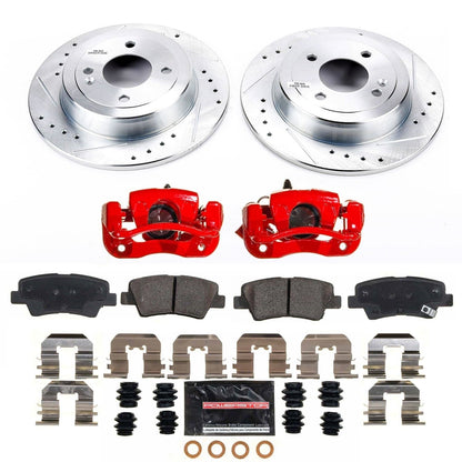 PowerStop Rear Z23 Evolution Kit with Calipers | 2012–2017 Kia Rio (KC6507A)