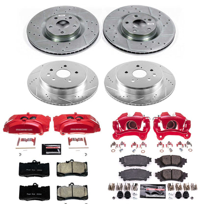 PowerStop Front & Rear Z23 Evolution Sport Brake Kit with Calipers | 2013–2019 Lexus GS350 (KC6513)