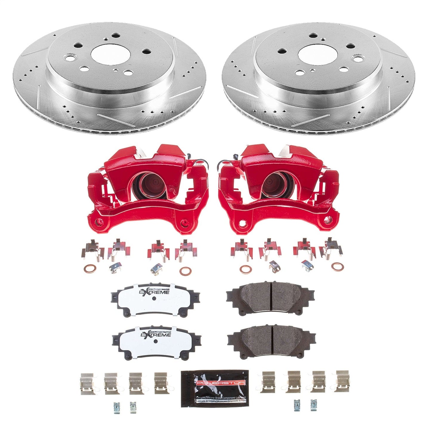 PowerStop Rear Z26 Street Warrior Brake Kit with Calipers | 2019–2013 Lexus GS350 (KC6514-26)