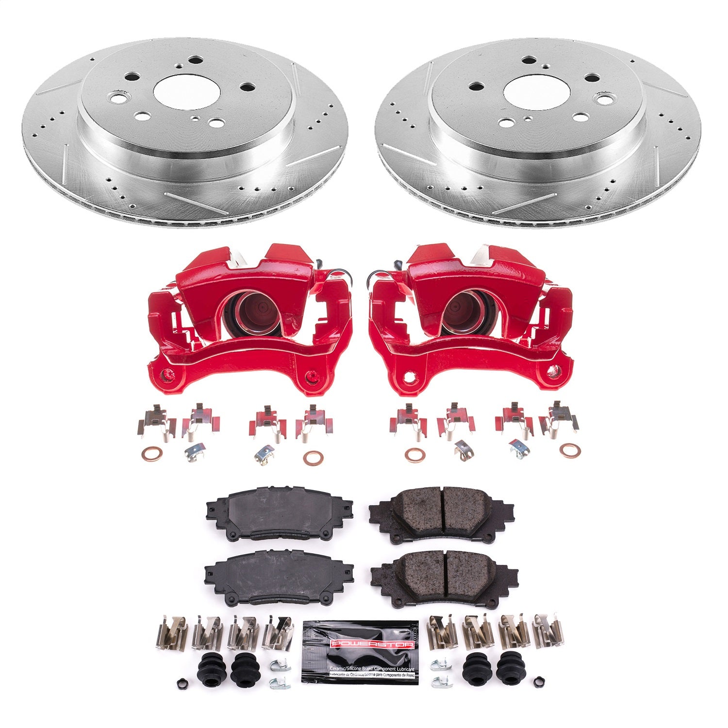 PowerStop Rear Z23 Evolution Sport Brake Kit with Calipers | 2013–2019 Lexus GS350 (KC6514)