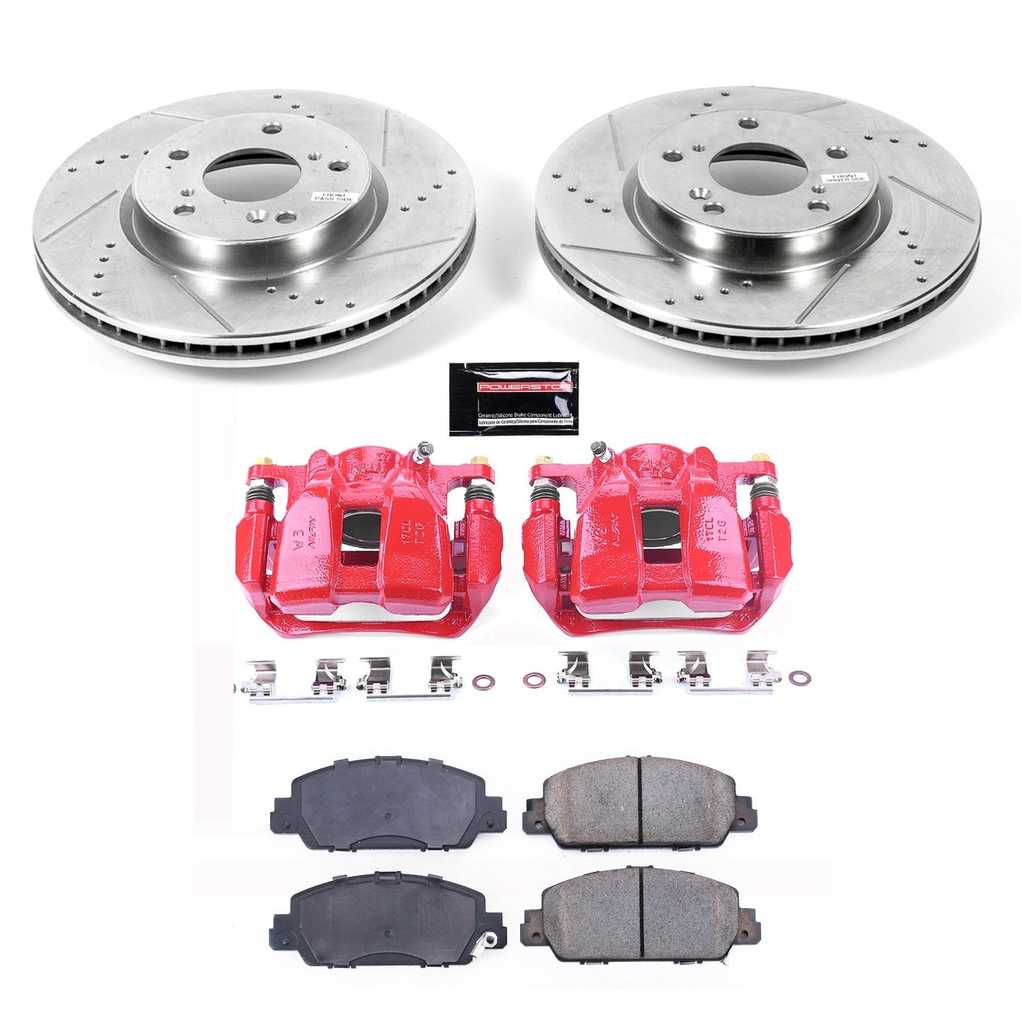 PowerStop Front Z23 Evolution Sport Brake Kit with Calipers | 2013–2018 Honda Accord (KC6515A)