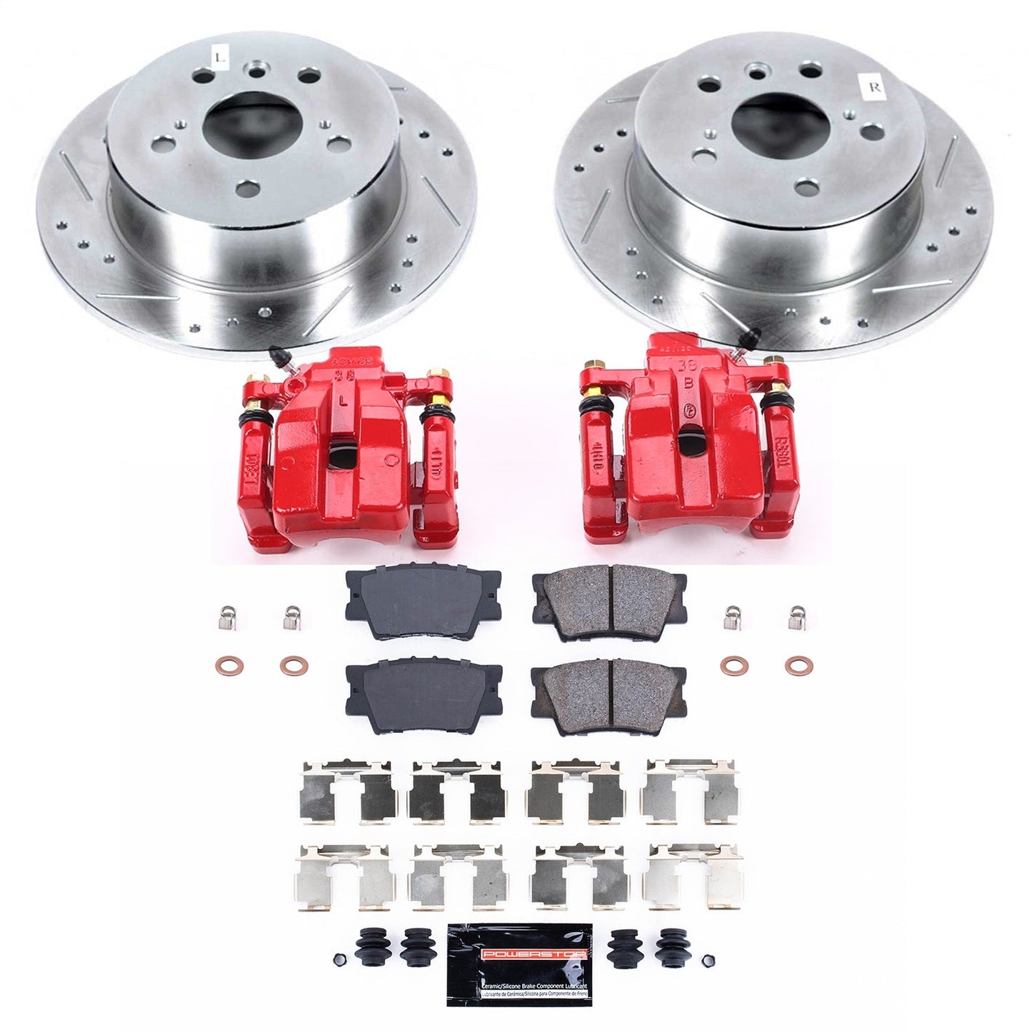 PowerStop Rear Z23 Evolution Sport Brake Kit with Calipers | 2013–2018 Lexus ES300h (KC6520)