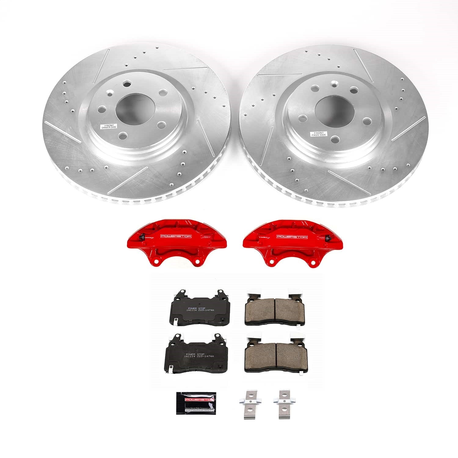 PowerStop Front Z23 Evolution Kit with Calipers | 2014–2019 Chevrolet Corvette (KC6534)
