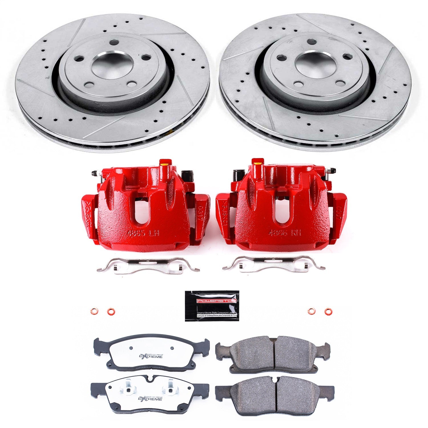 PowerStop Front Z36 Truck & Tow Kit with Calipers | 2013–2015 Jeep Grand Cherokee (KC6536-36)