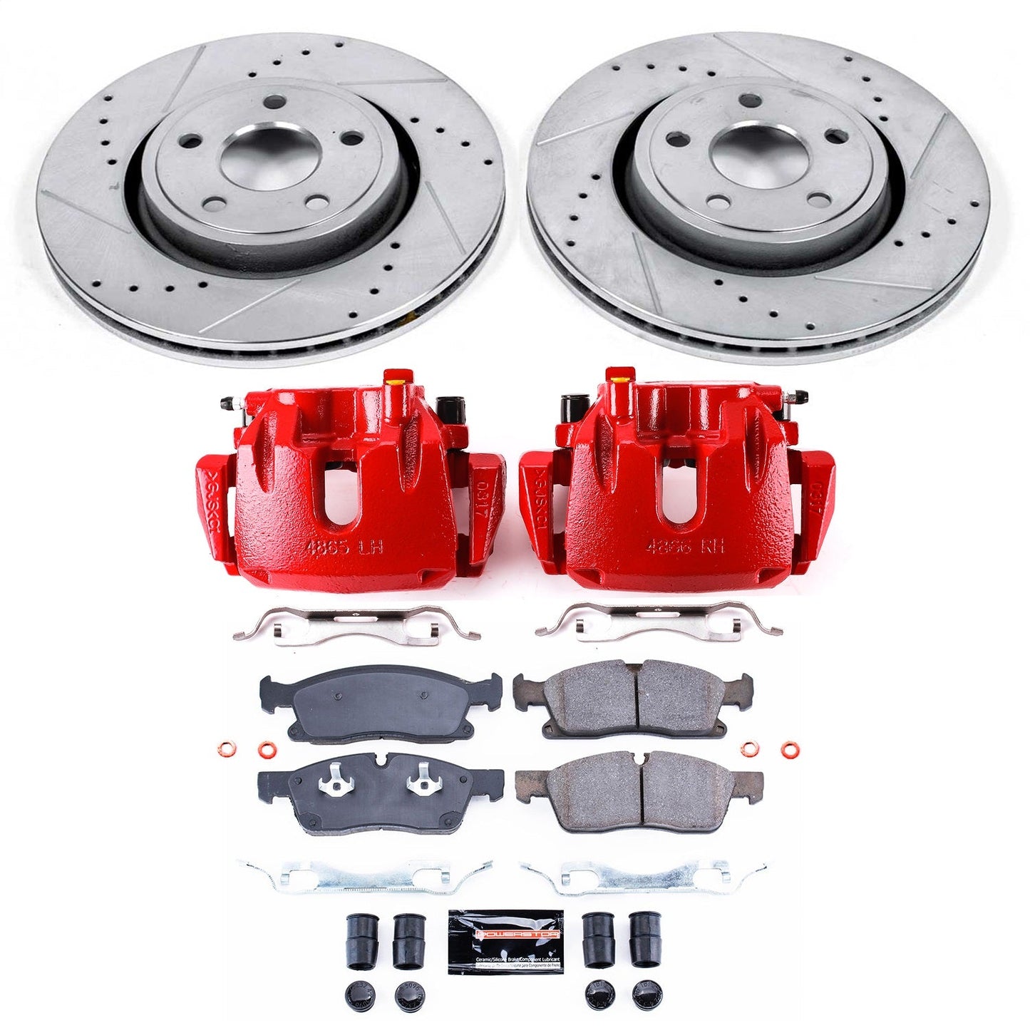 PowerStop Front Z23 Evolution Sport Brake Kit with Calipers | 2013–2015 Jeep Grand Cherokee (KC6536)