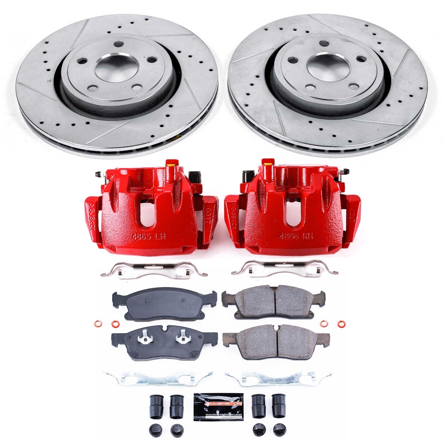 PowerStop Front Z23 Evolution Sport Brake Kit with Calipers | 2013–2015 Jeep Grand Cherokee (KC6536)