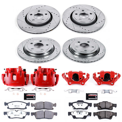 PowerStop Front and Rear Z36 Truck & Tow Kit with Calipers | 2013–2015 Jeep Grand Cherokee (KC6537-36)