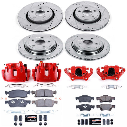 PowerStop Front & Rear Z23 Evolution Sport Brake Kit with Calipers | 2013–2015 Jeep Grand Cherokee (KC6537)