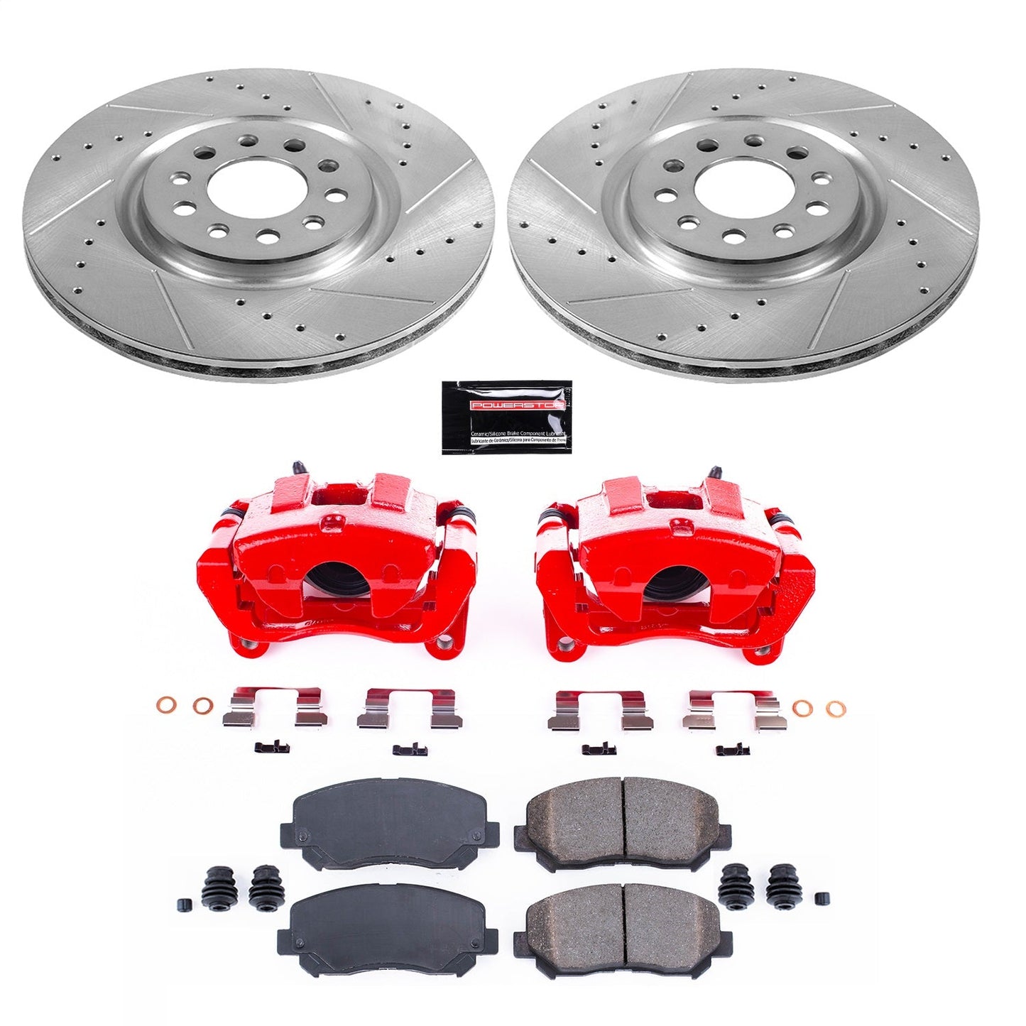 PowerStop Front Z23 Evolution Sport Brake Kit with Calipers | 2015–2017 Chrysler 200 (KC6538)