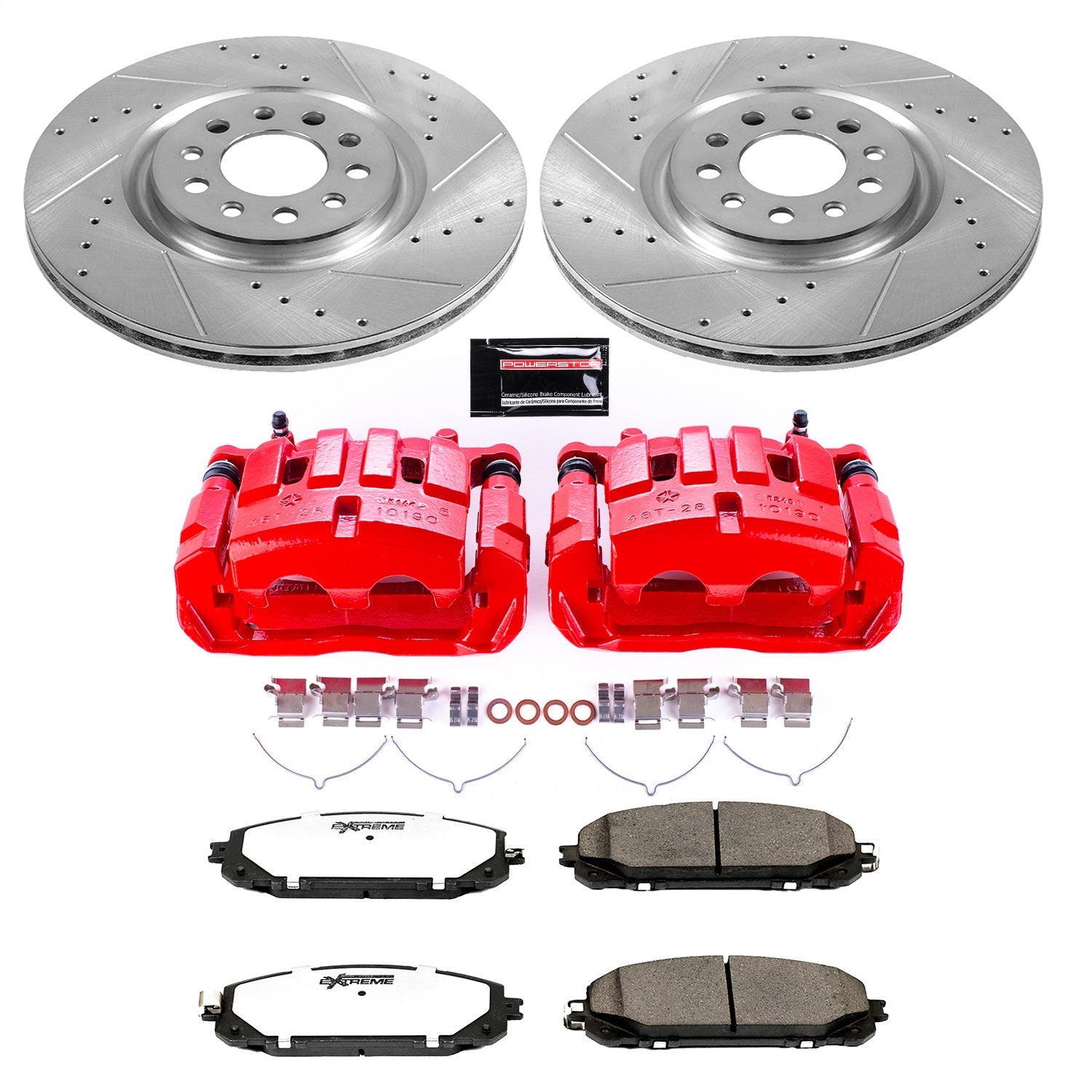 PowerStop Front Z36 Truck & Tow Kit with Calipers | 2014–2016 Jeep Cherokee (KC6540-36)