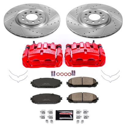 PowerStop Front Z23 Evolution Sport Brake Kit with Calipers | 2014–2016 Jeep Cherokee (KC6540)