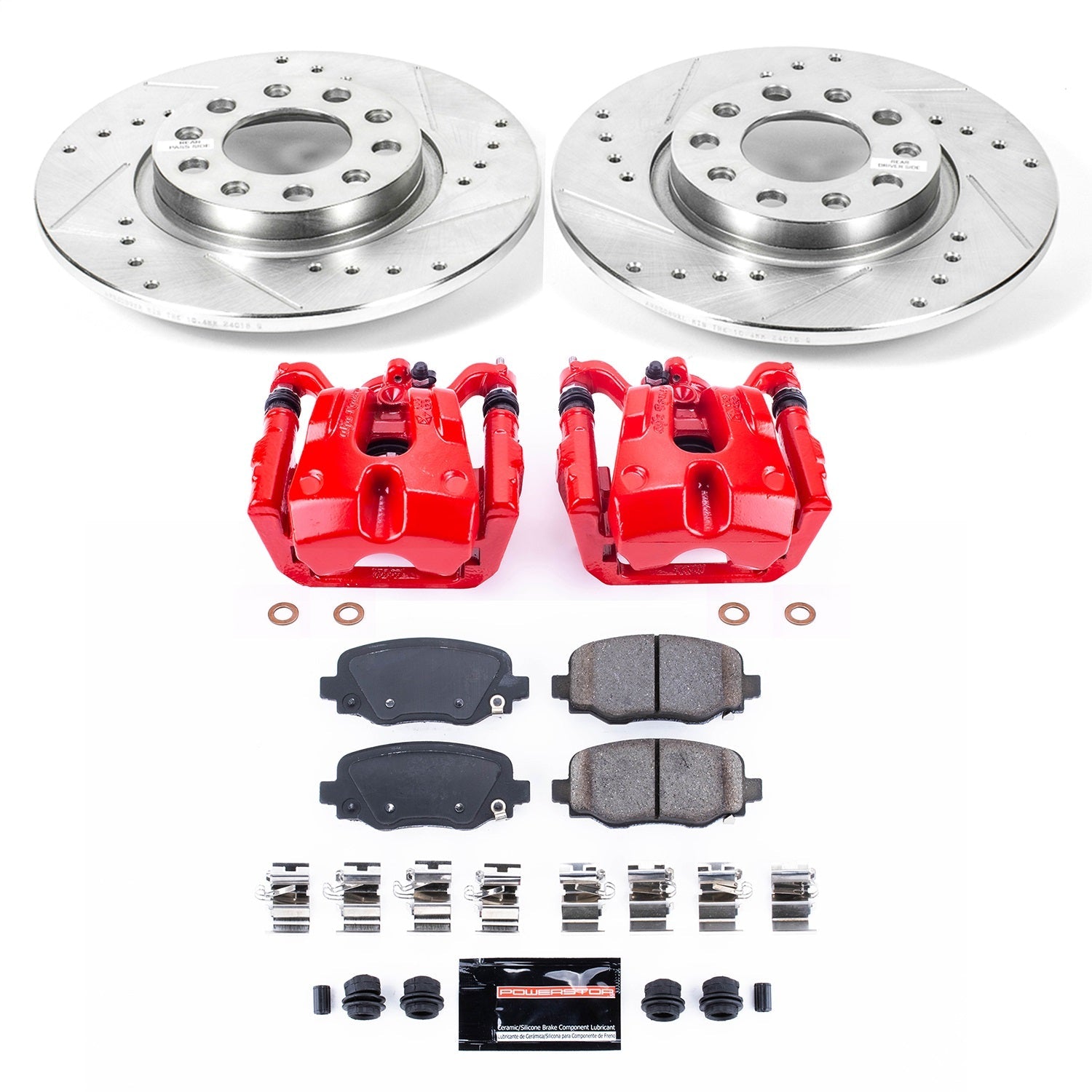 PowerStop Rear Z23 Evolution Sport Brake Kit with Calipers | 2015–2017 Chrysler 200 (KC6543)