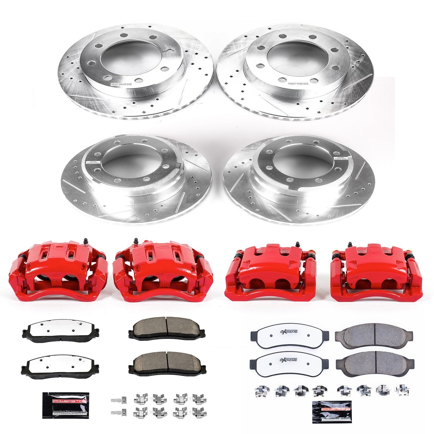 PowerStop Front & Rear Z36 Truck & Tow Kit with Calipers | 2012 Ford F-350 Super Duty (KC6546-36)