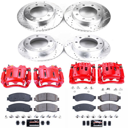 PowerStop Front & Rear Z23 Evolution Kit with Calipers | 2012–2013 Ford F-250 Super Duty (KC6547)