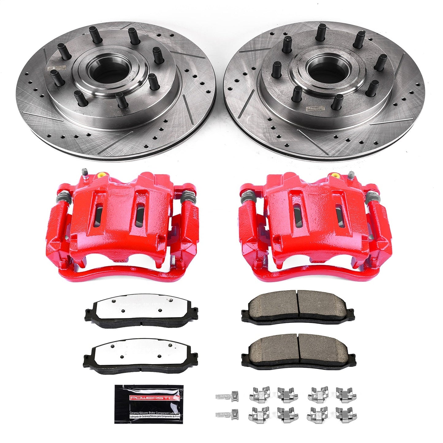 PowerStop Front Z36 Truck & Tow Kit with Calipers | 2012–2013 Ford F-250 Super Duty (KC6550-36)
