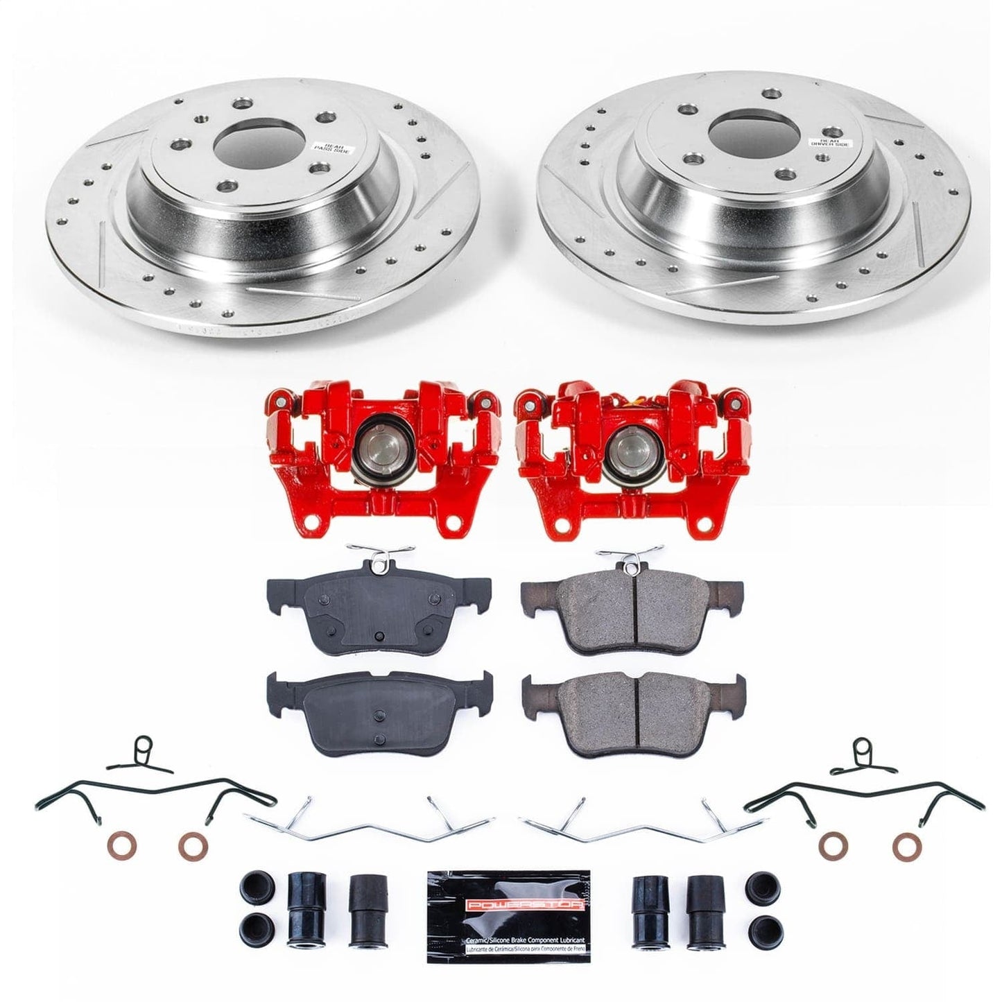 PowerStop Rear Z23 Evolution Kit with Calipers | 2013–2014 Lincoln MKZ (KC6559B)