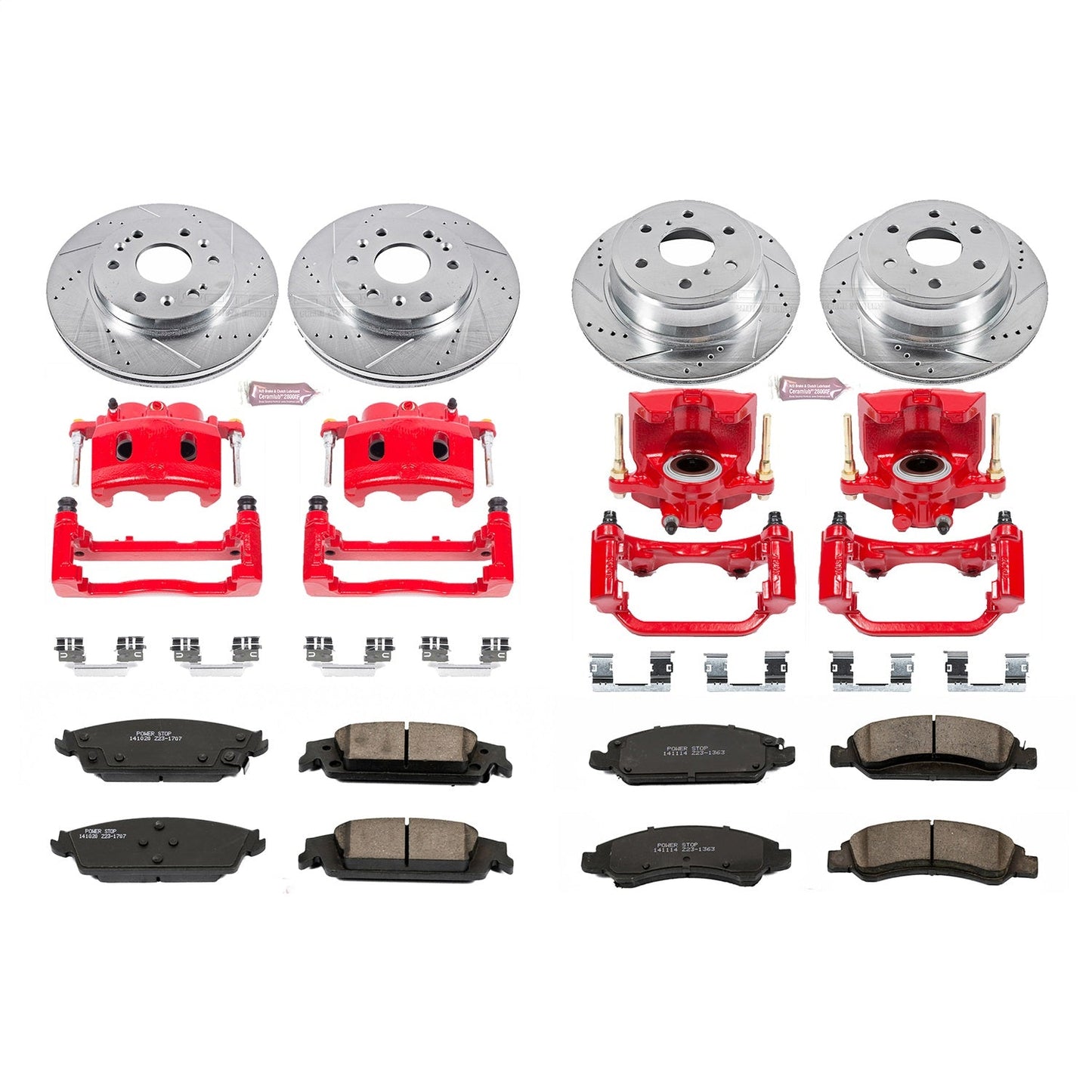 PowerStop Front & Rear Z23 Evolution Sport Brake Kit with Calipers | 2015–2019 Cadillac Escalade (KC6560)