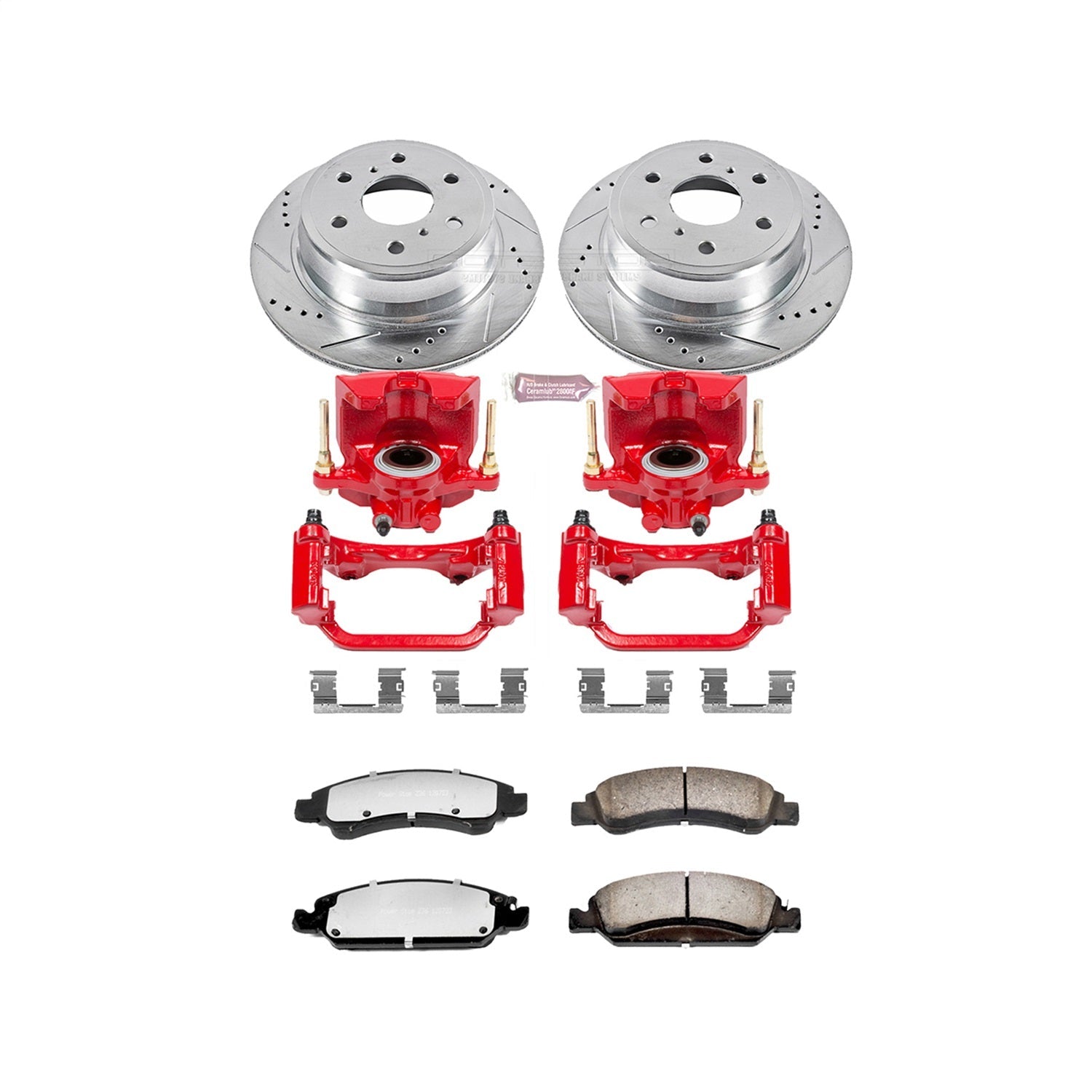 PowerStop Rear Z36 Truck & Tow Brake Kit with Calipers | 2015–2019 Cadillac Escalade (KC6562-36)