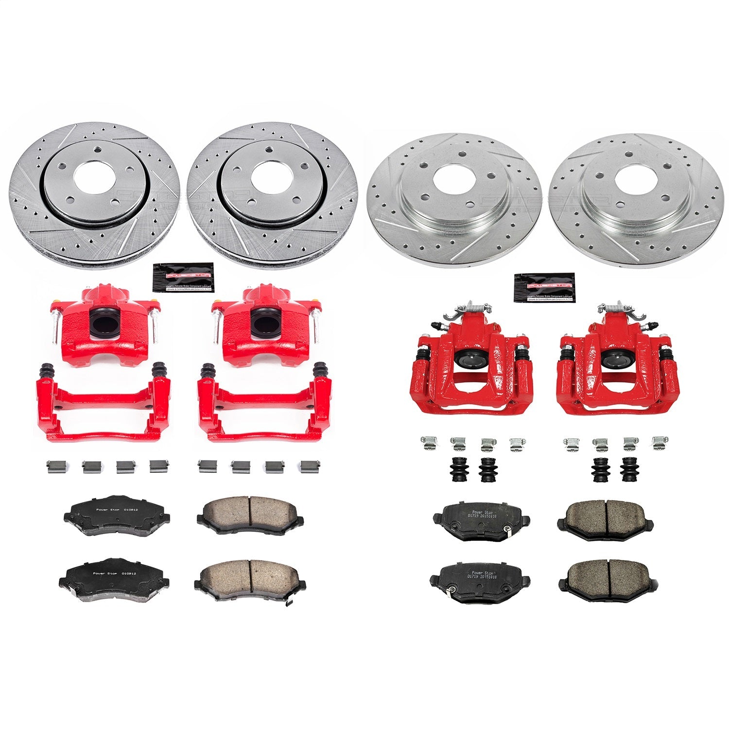 PowerStop Front & Rear Z23 Evolution Sport Brake Kit with Calipers | 2012–2016 Chrysler Town & Country (KC6563)