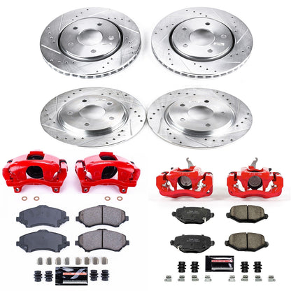 PowerStop Front & Rear Z23 Evolution Sport Brake Kit with Calipers | 2013 Dodge Journey (KC6563A)