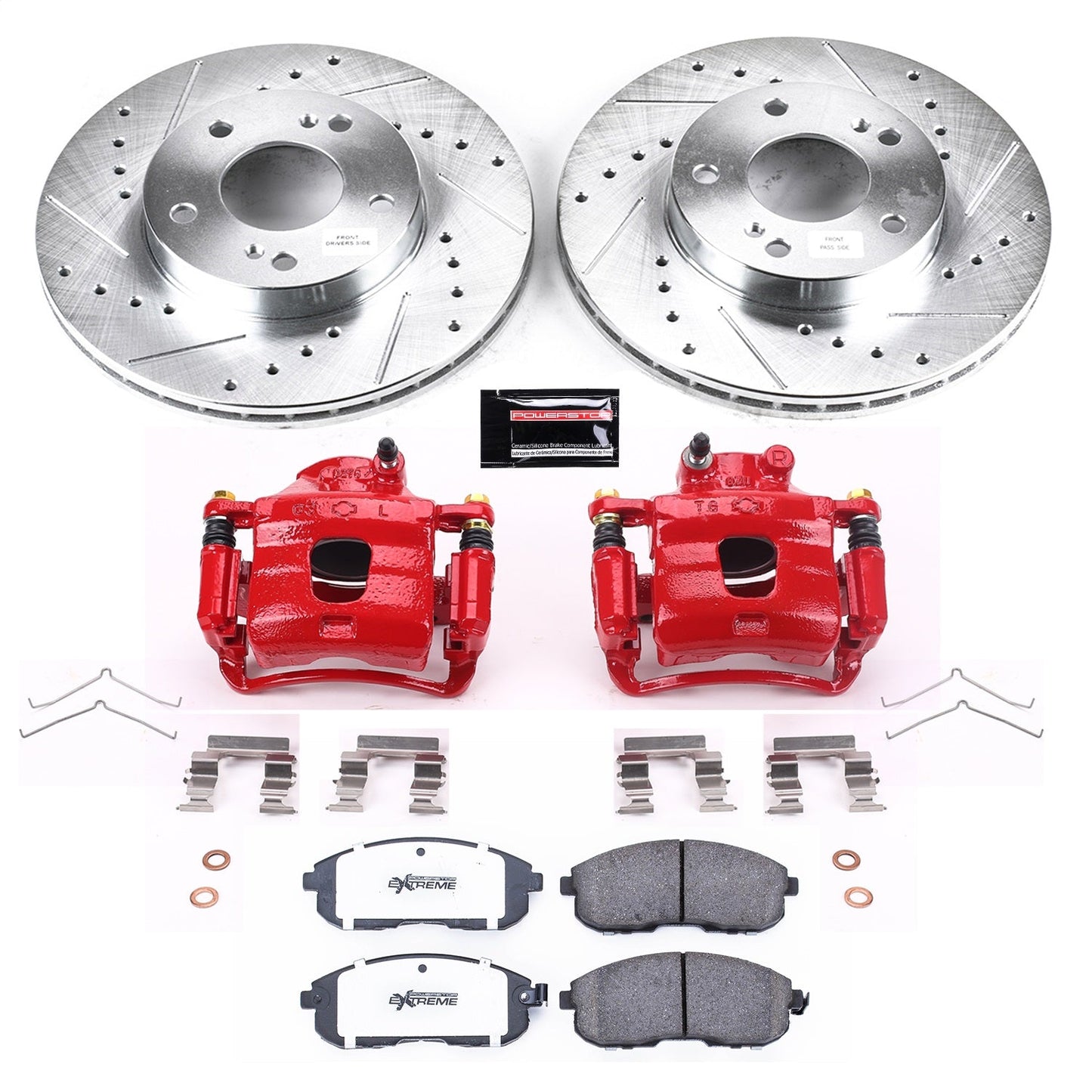 PowerStop Front Z26 Street Warrior Brake Kit with Calipers | 1996–1999 Infiniti I30 (KC660-26)