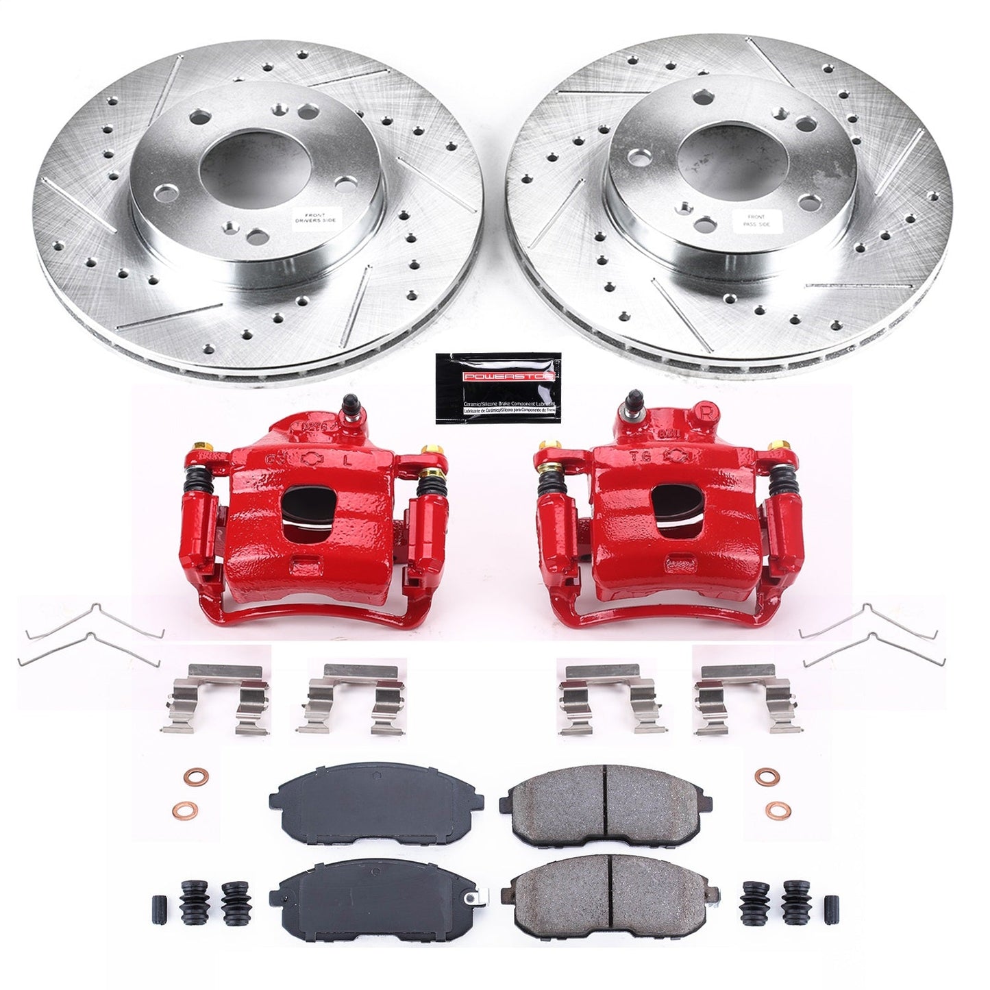 PowerStop Front Z23 Evolution Sport Brake Kit with Calipers | 1996–1999 Infiniti I30 (KC660)