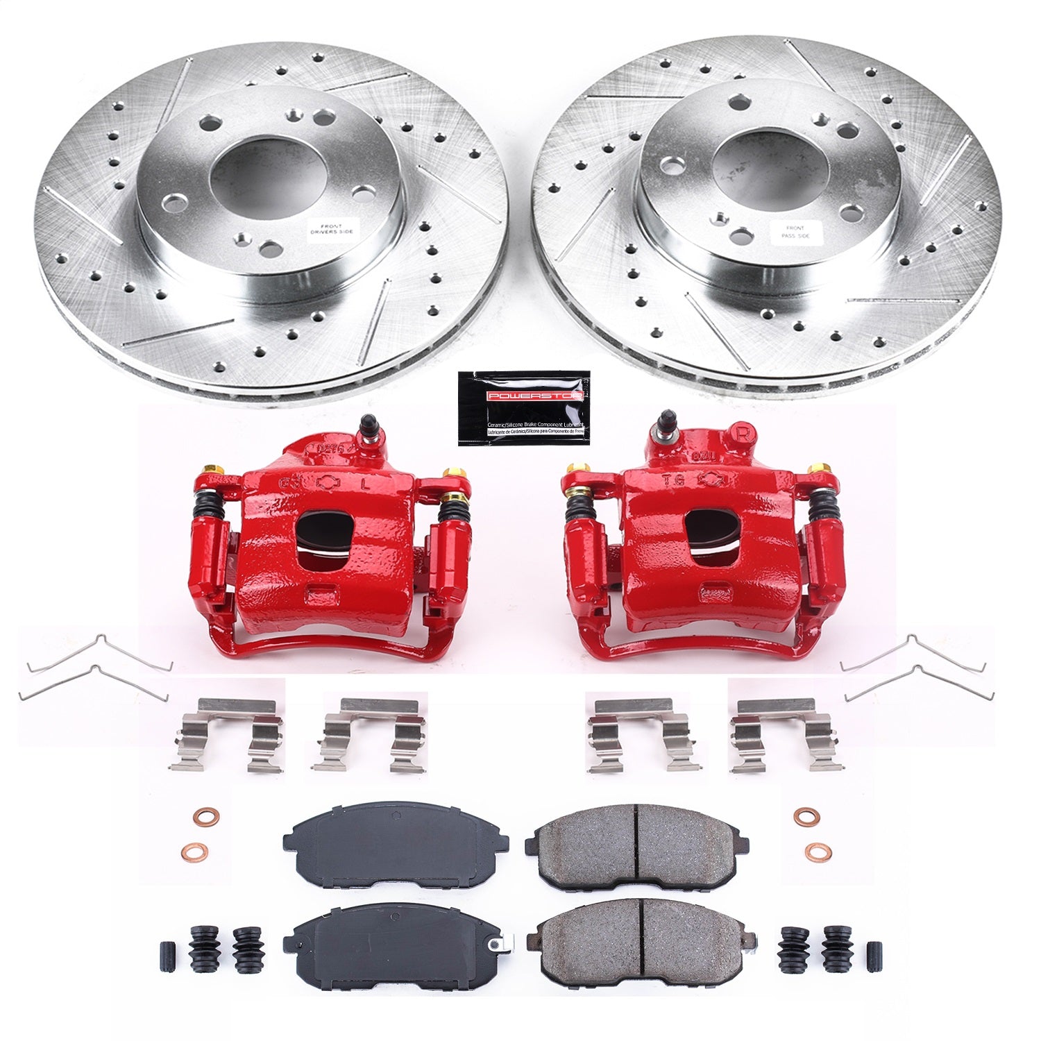 PowerStop Front Z23 Evolution Sport Brake Kit with Calipers | 1996–1999 Infiniti I30 (KC660)