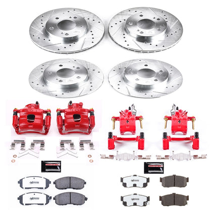 PowerStop Front & Rear Z26 Street Warrior Brake Kit with Calipers | 1996–1999 Infiniti I30 (KC662-26)