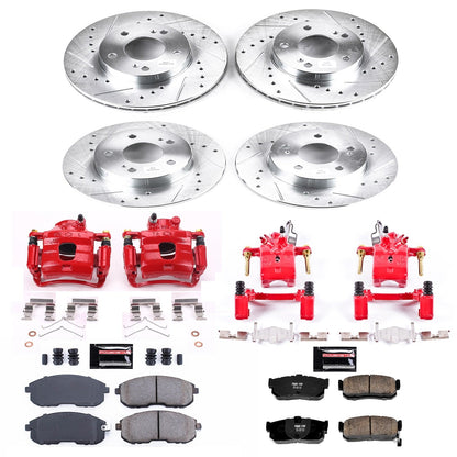 PowerStop Front & Rear Z23 Evolution Sport Brake Kit with Calipers | 1996–1999 Infiniti I30 (KC662)