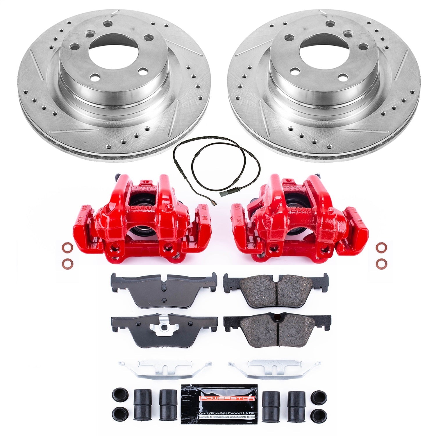 PowerStop Rear Z23 Evolution Sport Brake Kit with Calipers | 2014–2016 BMW 228i (KC6656)