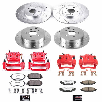 PowerStop Front & Rear Z26 Street Warrior Brake Kit with Calipers | 2016–2017 Subaru Crosstrek (KC6762-26)