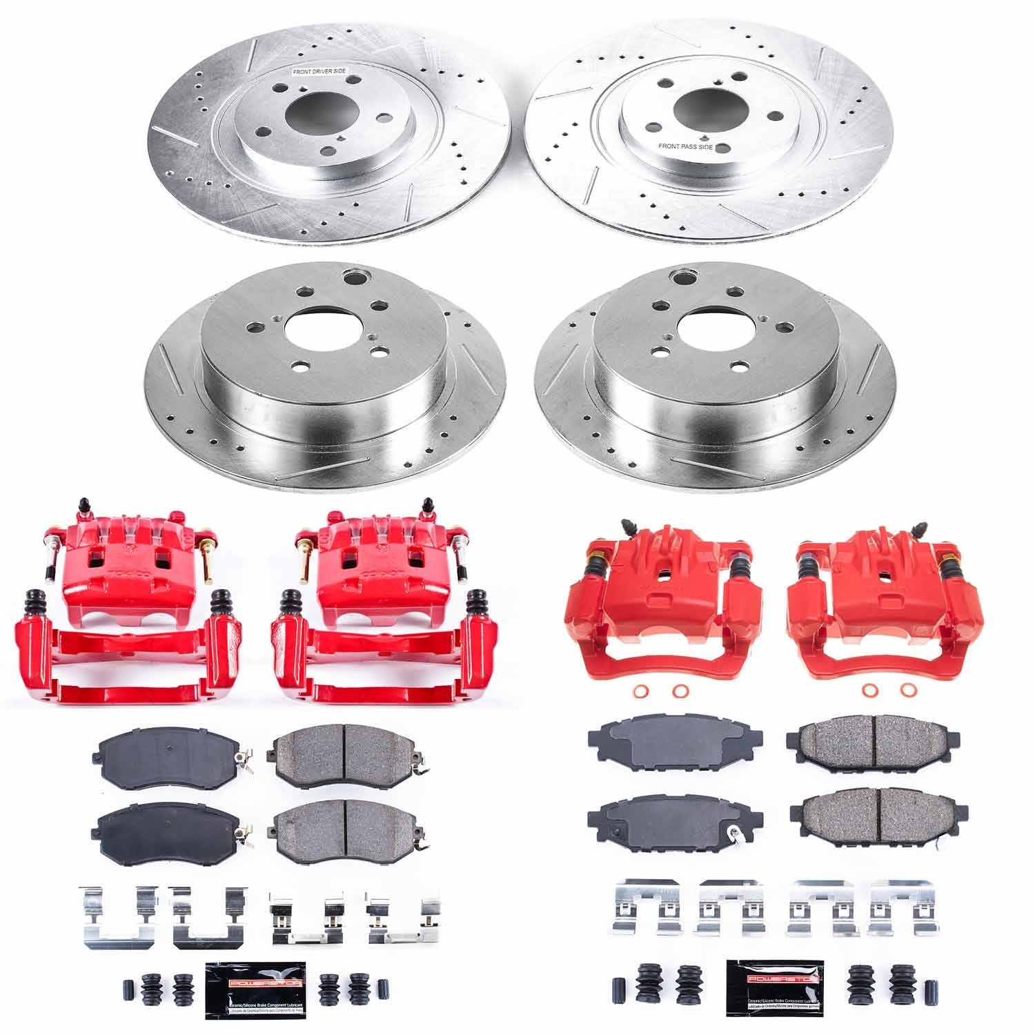 PowerStop Front & Rear Z23 Evolution Sport Brake Kit with Calipers | 2016–2017 Subaru Crosstrek (KC6762)