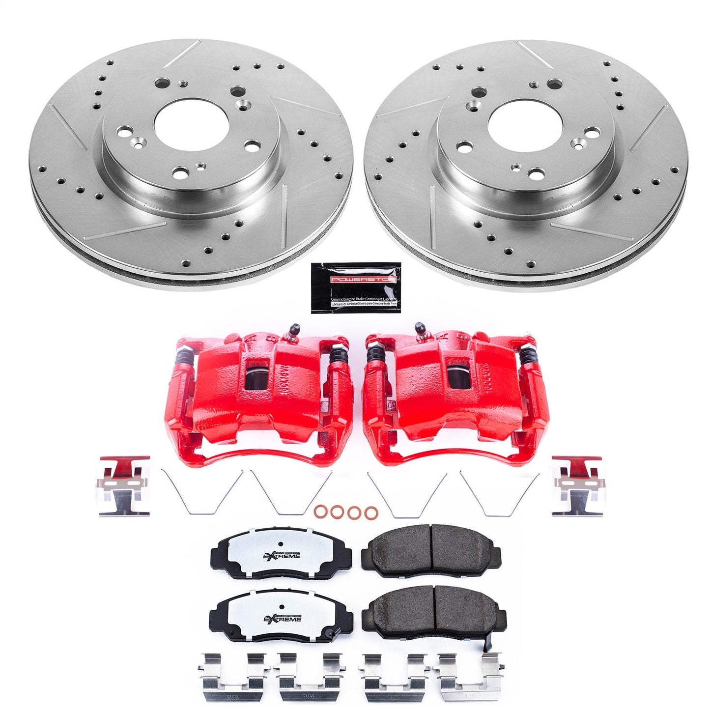 PowerStop Front Z26 Street Warrior Brake Kit with Calipers | 2012–2015 Honda Civic (KC6766-26)