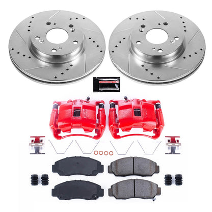 PowerStop Front Z23 Evolution Sport Brake Kit with Calipers | 2012–2015 Honda Civic (KC6766)