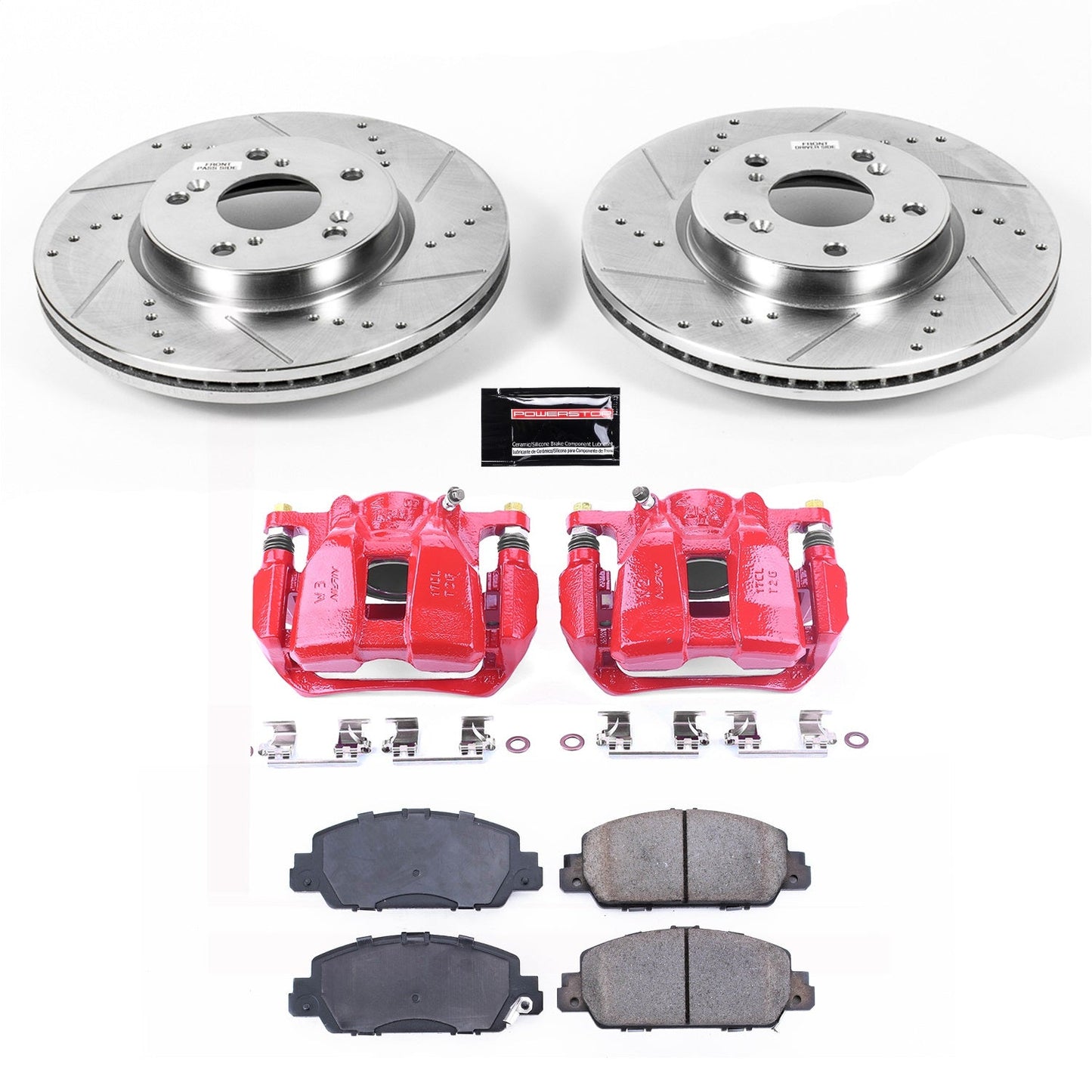 PowerStop Front Brake Kit with Calipers | 2013 Honda Accord (KC6777A)