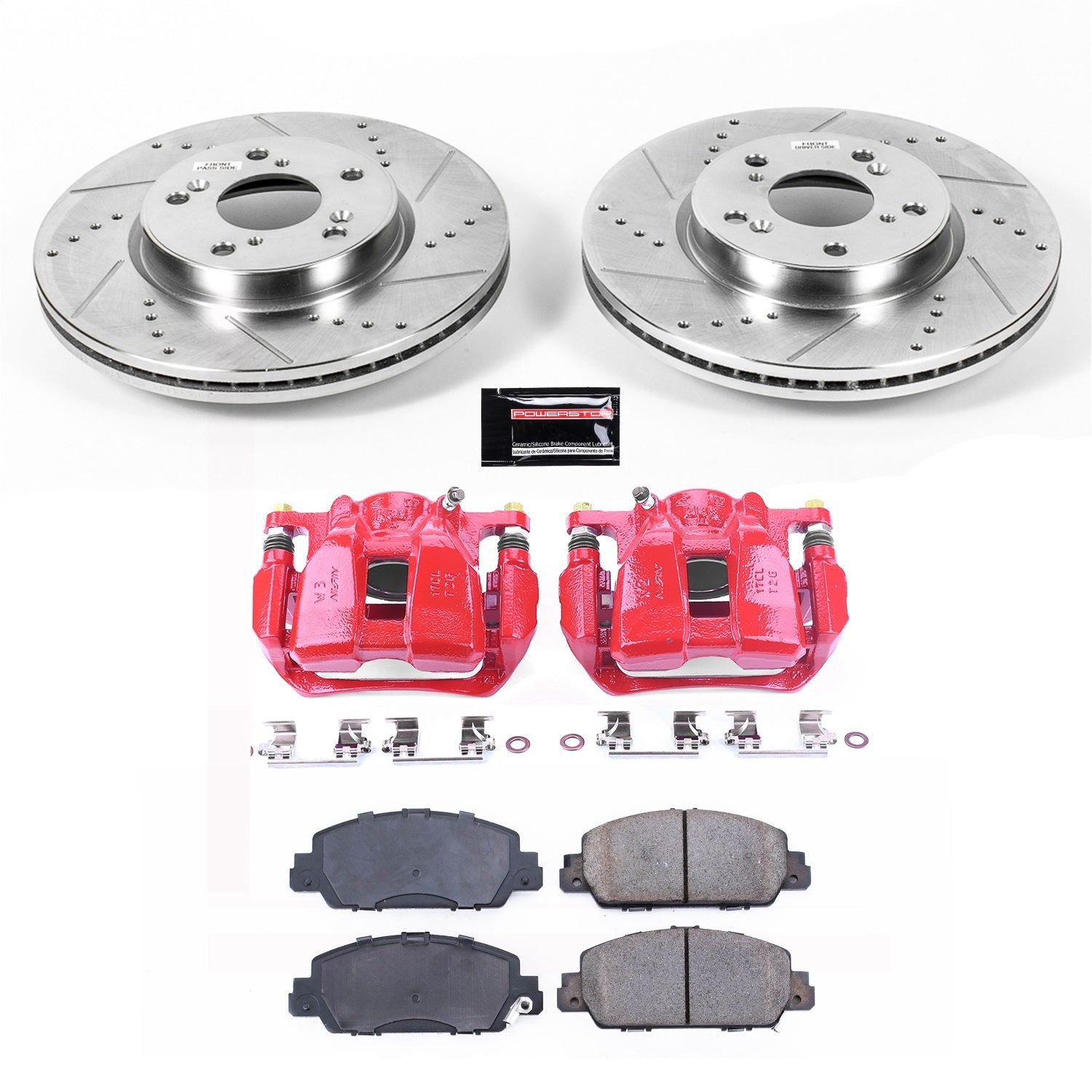 PowerStop Front Brake Kit with Calipers | 2013 Honda Accord (KC6777A)