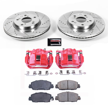 PowerStop Front Brake Kit with Calipers | 2013 Honda Accord (KC6777A)