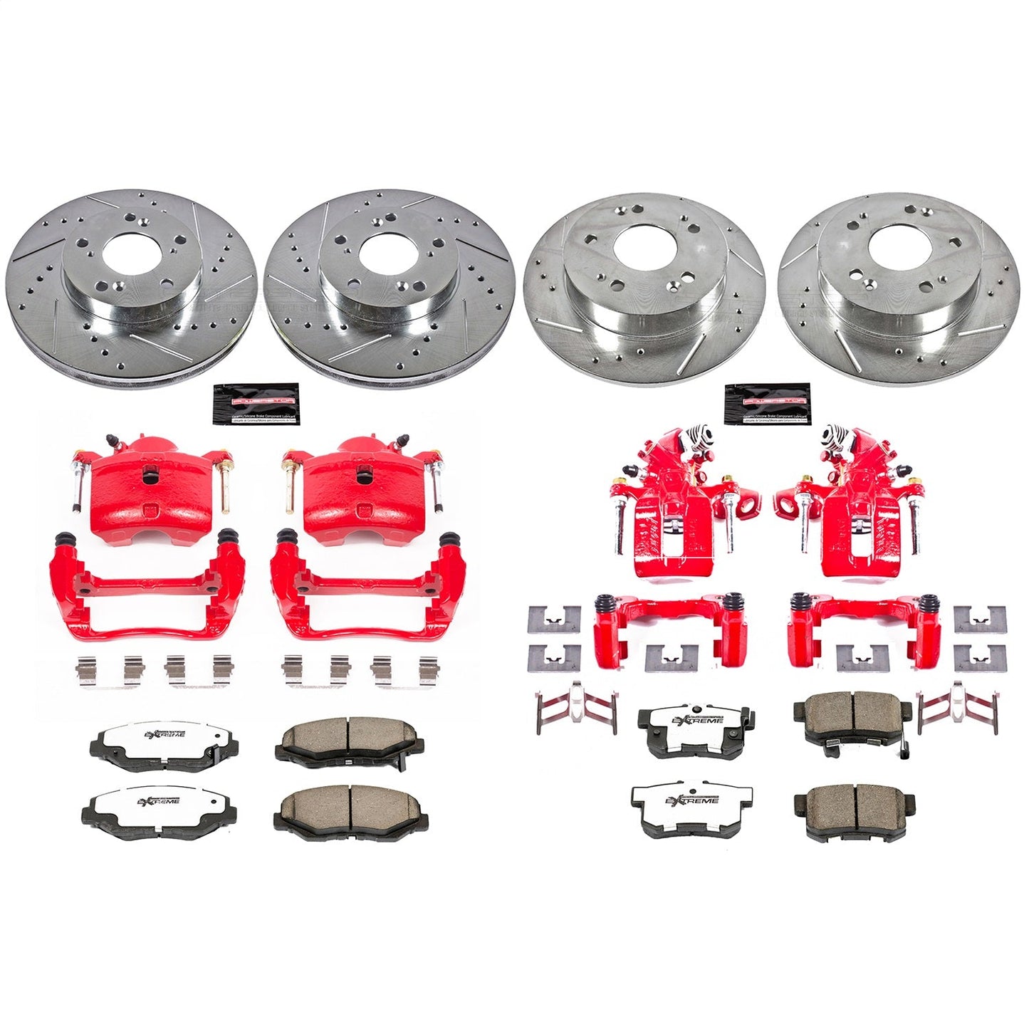 PowerStop Front & Rear Z26 Street Warrior Brake Kit with Calipers | 2014–2015 Acura ILX (KC6781-26)