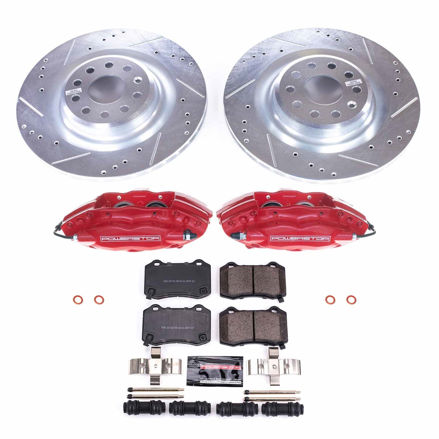PowerStop Rear Z23 Evolution Sport Brake Kit with Calipers | 2012–2016 Tesla S (KC6799)