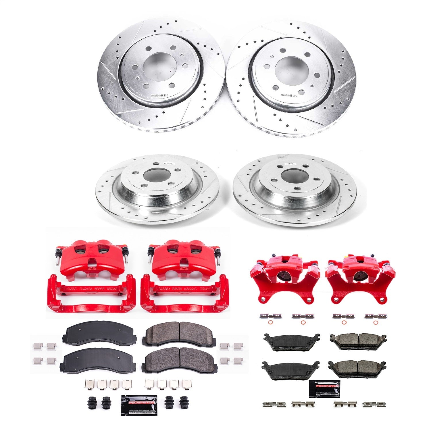 PowerStop Front & Rear Z23 Evolution Sport Brake Kit with Calipers | 2015–2017 Ford F-150 (KC6803)