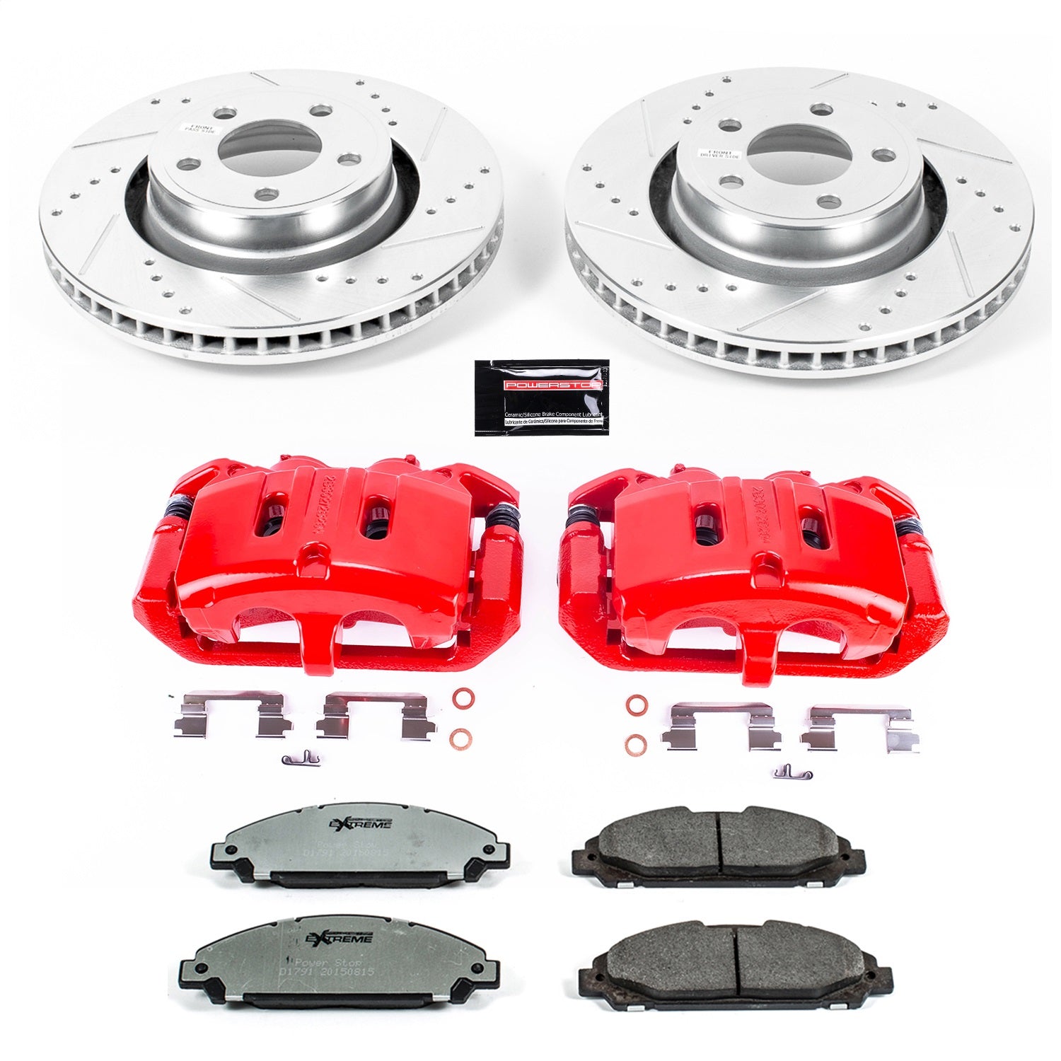 PowerStop Front Z26 Street Kit with Calipers | 2015–2020 Ford Mustang (KC6809-26)