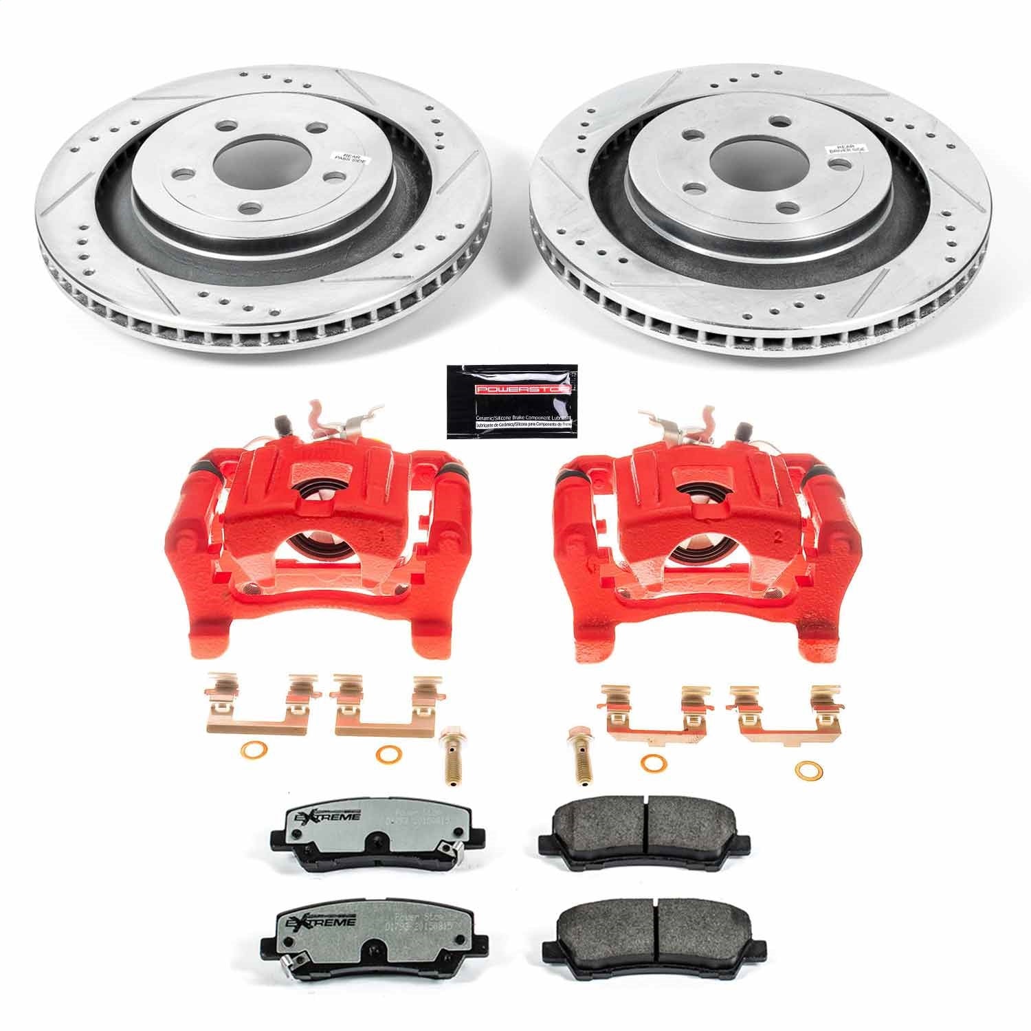 PowerStop Rear Z26 Street Warrior Brake Kit with Calipers | 2015–2019 Ford Mustang (KC6812-26)