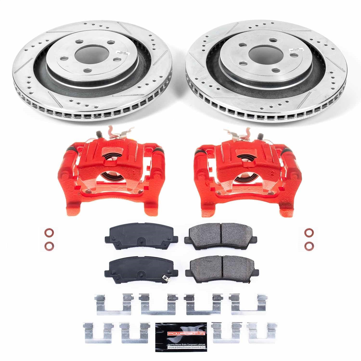 PowerStop Rear Z23 Evolution Sport Brake Kit with Calipers | 2015–2019 Ford Mustang (KC6812)