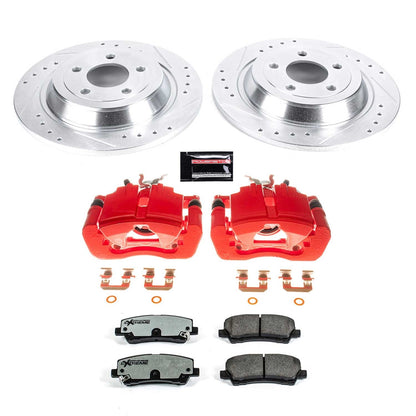 PowerStop Rear Brake Kit with Calipers | 2015–2019 Ford Mustang (KC6813-26)