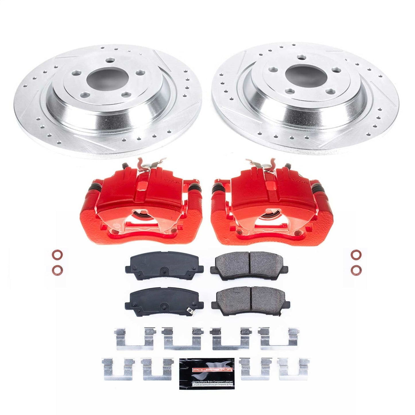 PowerStop Rear Z23 Evolution Sport Brake Kit with Calipers | 2015–2019 Ford Mustang (KC6813)